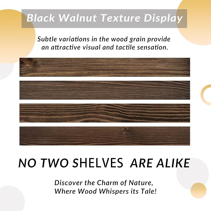 36 Inch Floating Shelves, 8-Inch Deep High-End Solid Wood Long Floating Shelves - Image 6
