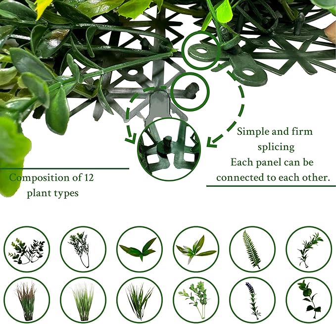 ODTORY Artificial Boxwood Topiary Hedges Panels: 54'' x 120'' UV-Protected - Image 3