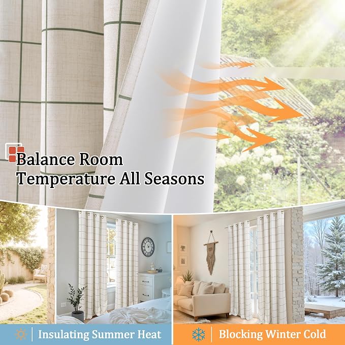 Lajode Linen Blackout Curtains for Bedroom - Image 7