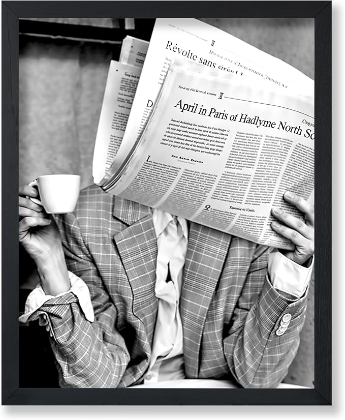 Poster Master Woman Reading Newspaper by PosterMaster