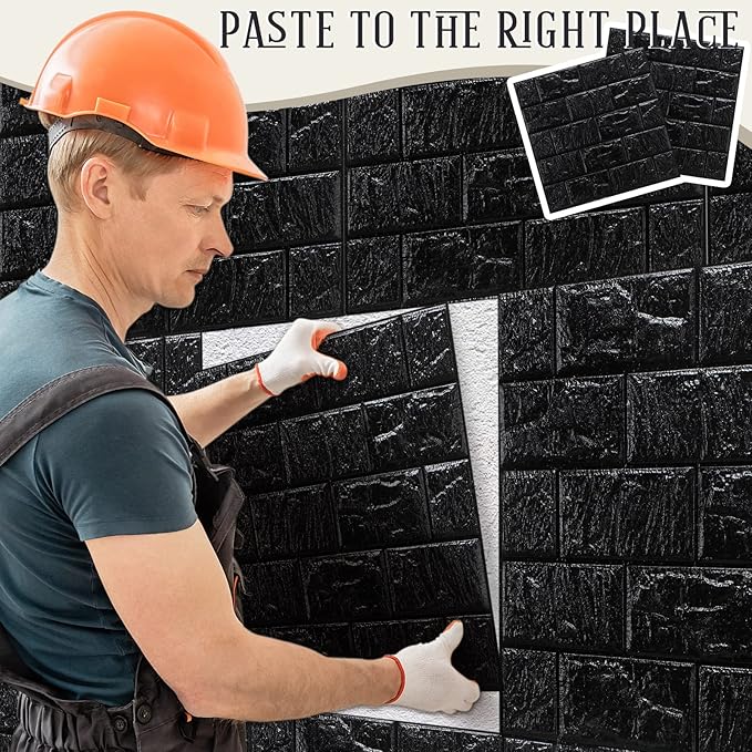 Tinlade 30 Pcs 28.81 Sq ft 3D Wall Panels Peel and Stick Foam Brick Wallpaper - Image 6