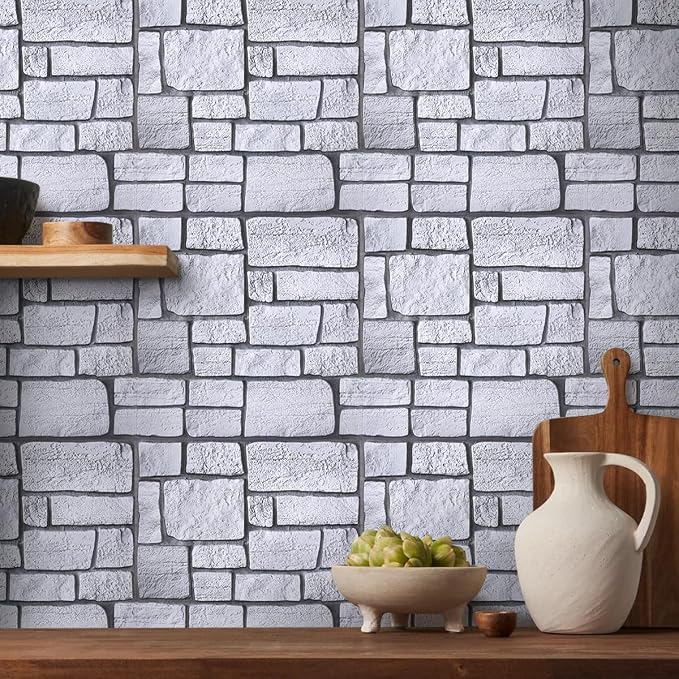 Commomy 3D Faux Stone Wall Panel Peel and Stick Wall Tiles - Image 8