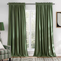 NICETOWN Sage Green Blackout Curtains 72 inches Long 2 Panels, Farmhouse and by NICETOWN
