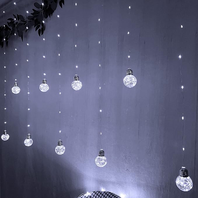 YOLIGHT Wishing Ball Curtain Lights 200 LED Window Curtain String Lights - Image 4