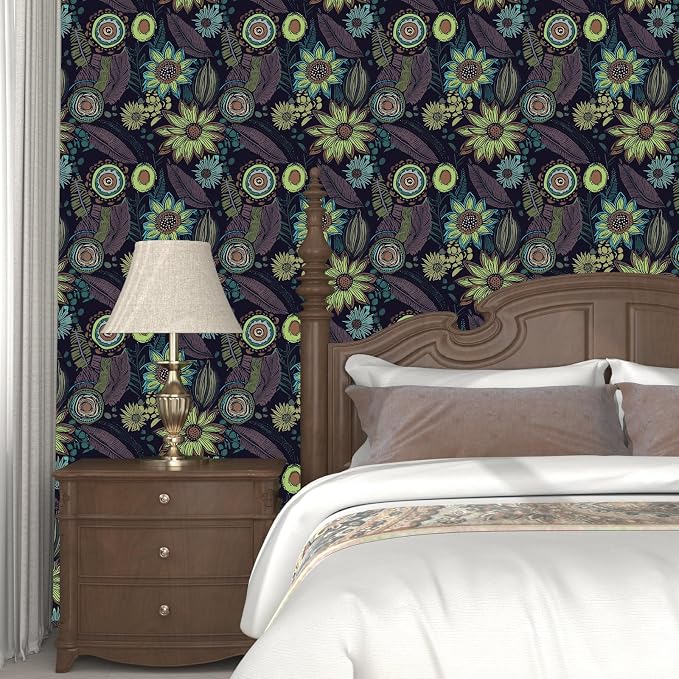 Vintage Boho Wallpaper Peel and Stick, Gothic Floral Contact Paper, Retro - Image 8