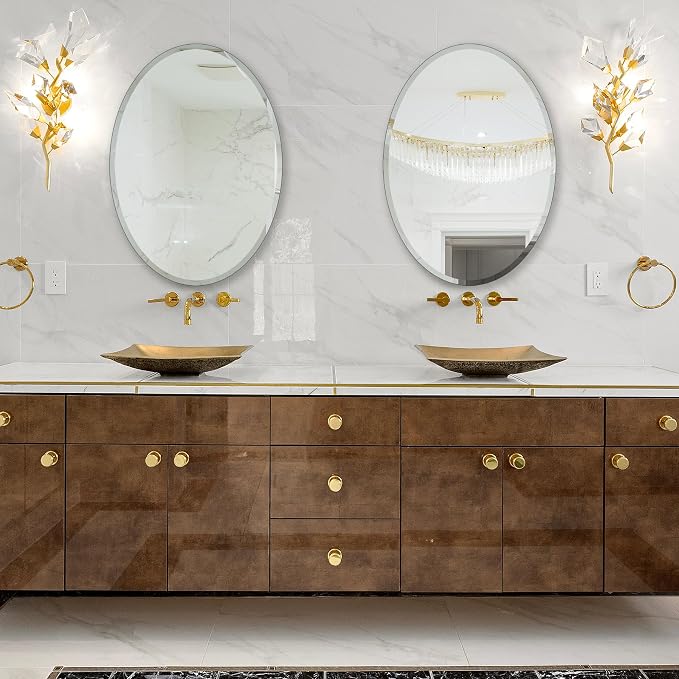 Frameless Oval Mirror, Bathroom Mirror - Image 6