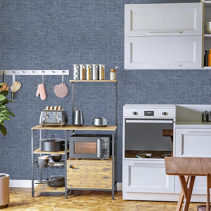 Grasscloth Peel and Stick Wallpaper Denim Blue Contact Paper 15.7inch x - Image 8