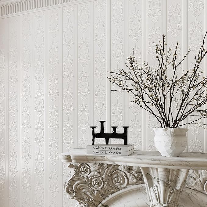 JiffDiff Wallpaper Peel and Stick Textured, 3D Embossed Wall Paper Stick on - Image 5