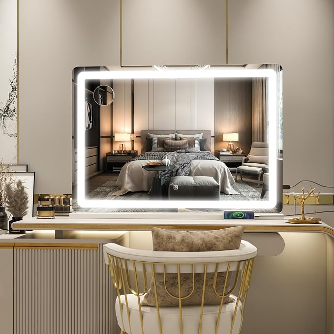 ROLOVE Vanity Mirror with Lights, LED Makeup Mirror, Touch Screen Control - Image 2