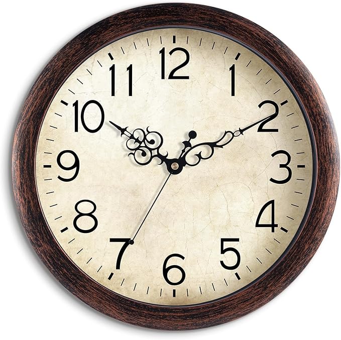 KECYET Wall Clock 14 Inch Vintage Wall Clocks Battery Operated Quartz Silent by KECYETWALLCLOCK