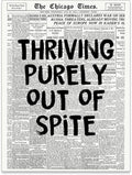 noxozoqm Black And White Newspaper Poster Fashion Fun Motivational Quote Wall by Unknown