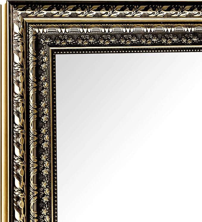Black&Gold Framed Rectangle Bathroom Mirrors - Image 4
