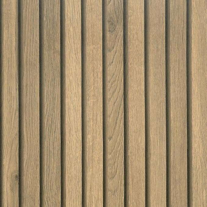 VEELIKE Natural Light Oak Wood Slat Peel and Stick Wallpaper Wood Panel by VEELIKE