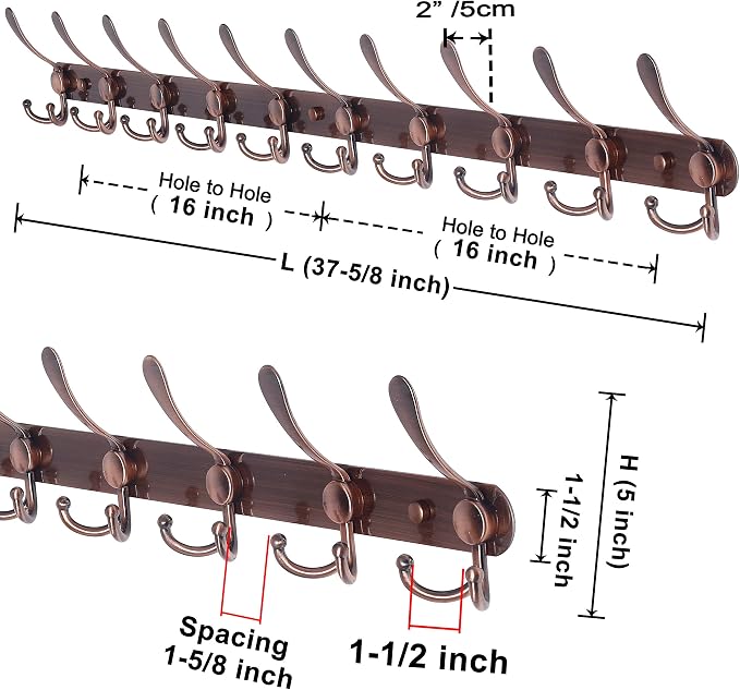 Dseap Coat Rack Wall Mount - Image 2