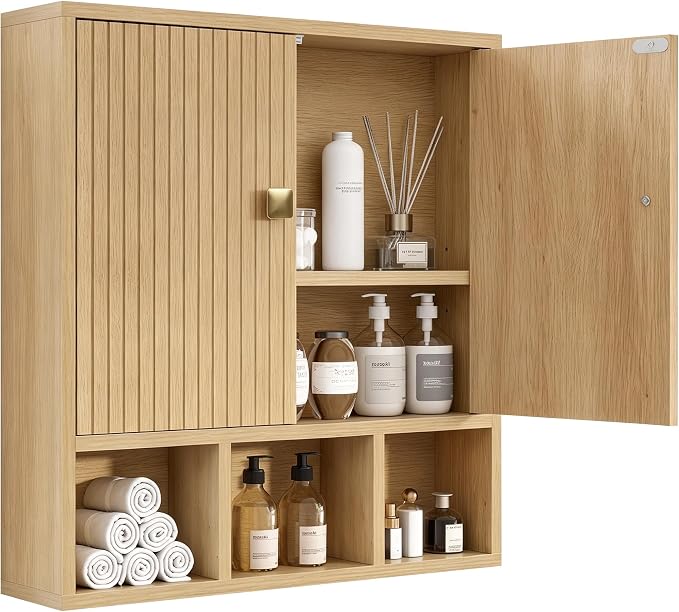 Bathroom Wall Cabinet, Wooden Medicine Cabinet - Image 9