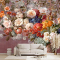 Colorful Floral Leaf Bathroom wallpeper Living Room Bedroom Pink Flower wall by WXHFM