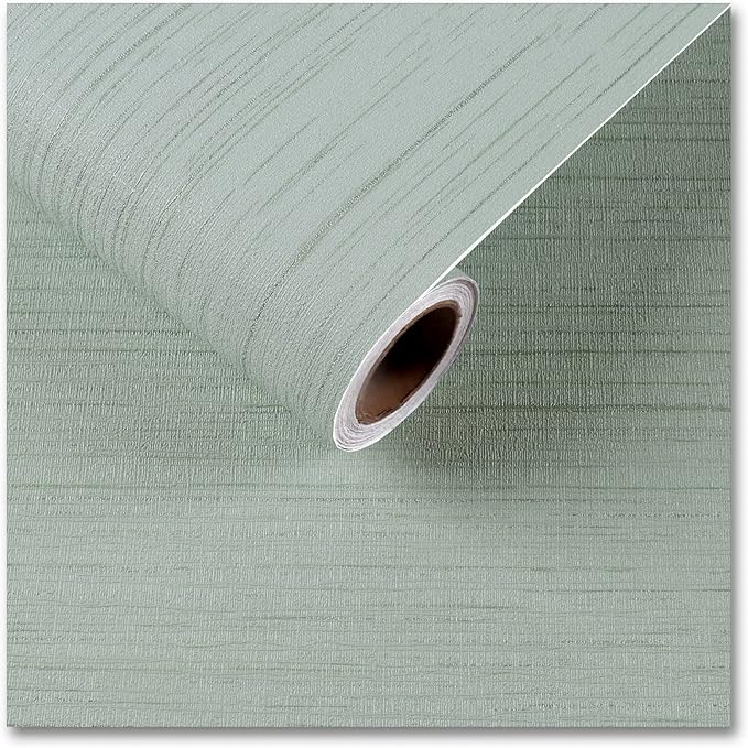 CRE8TIVE Mint Green Grasscloth Wallpaper Removable Textured Wallpaper Stick and by CRE8TIVE