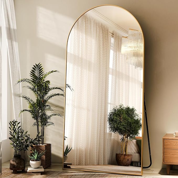 HARRITPURE 76"x34" Arched Full Length Mirror, Floor Mirrors by HARRITPUREHome