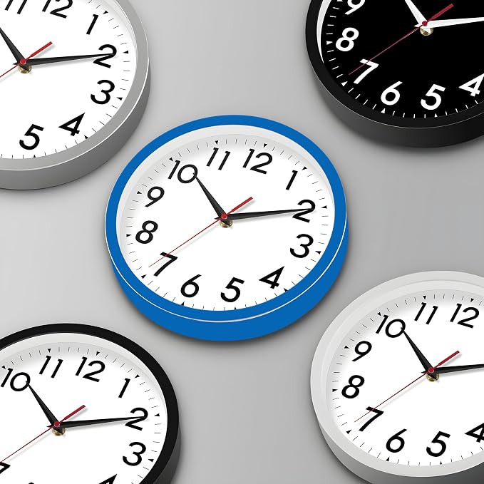 DAXSMY Wall Clock Small Analog 8 Inch Silent Non Ticking Battery Operated - Image 3