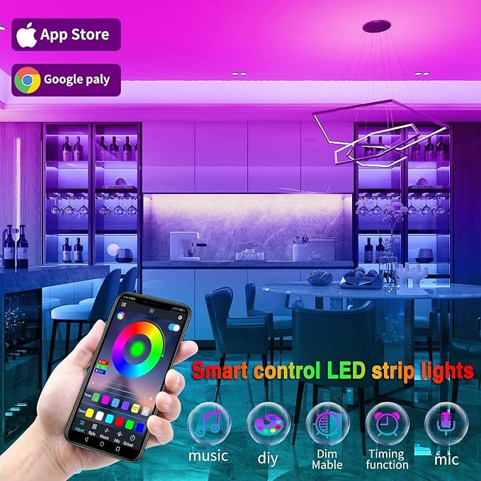 Tenmiro 130ft Led Lights for Bedroom, LED Strip Lights - Image 3