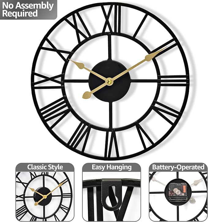 Sorbus Large Wall Clock for Living Room Decor - Image 4