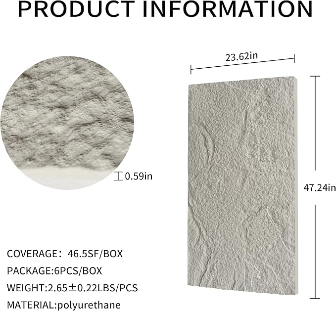 3D Faux Stone Wall Panels, Lightweight & Waterproof Accent Marble Stone Skin - Image 2