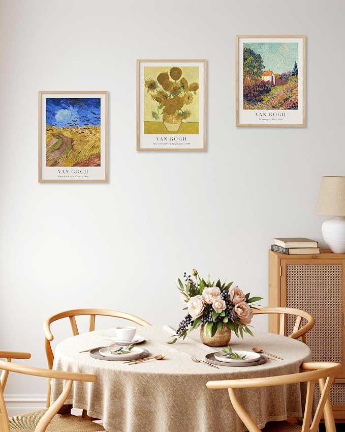 HesenDot Unframed Vincent Van Gogh Wall Art Prints Set of 3, 12x16in Classic - Image 7