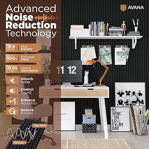 Avana Acoustic Wood Wall Panels – 93.2x11.25 Inch Panels – Fits 94x12 Layout – - Image 5