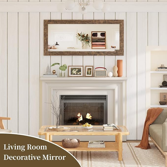 Syndra Modern Full Length Mirror Wood Frame, 65x24'' Large Floor Mirror - Image 7