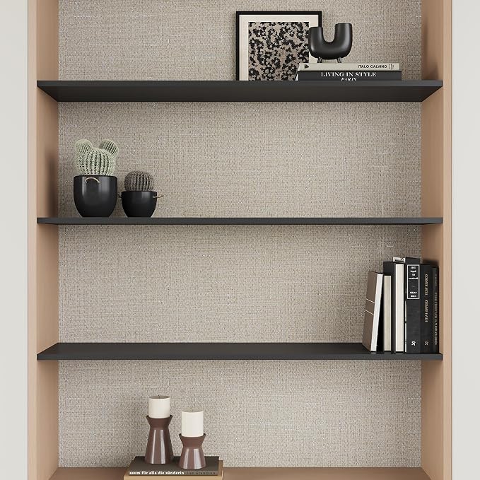 VEELIKE Beige Grasscloth Peel and Stick Wallpaper Textured Grass Woven - Image 8