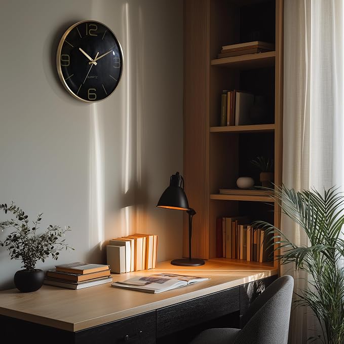 AYRELY® 12 Inch Silent Modern Wall Clocks Battery Operated, Wall Clock - Image 2