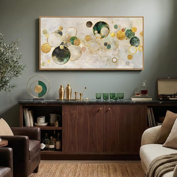 Extra Large Framed Abstract Canvas Wall Art - Image 2