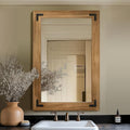 Bathroom Mirror for Wall with Wooden Frame, Bedroom Decor, Vertical or by TRAHOME