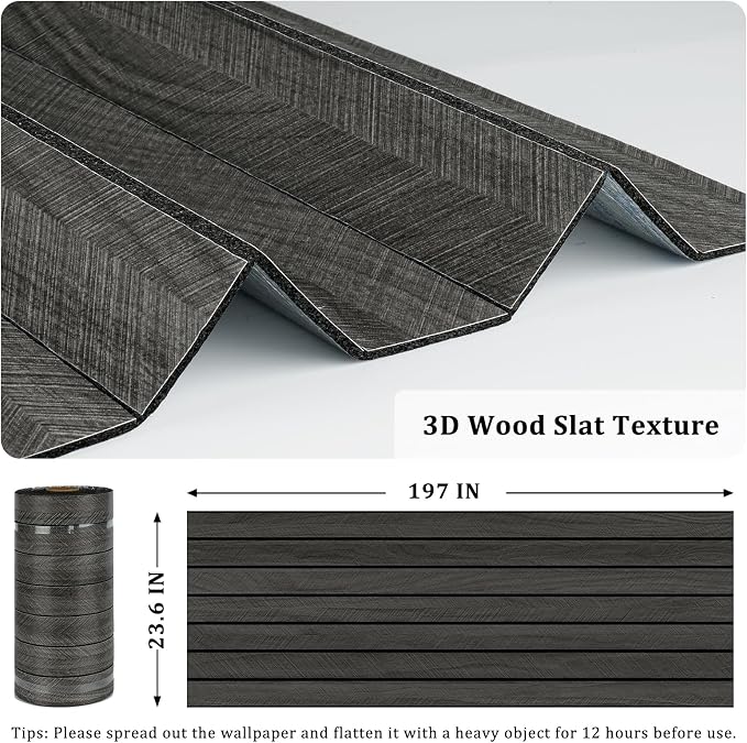 197"x23.6" 3D Wood Panels for Interior Wall Decor Peel and Stick Acoustic Wood - Image 6