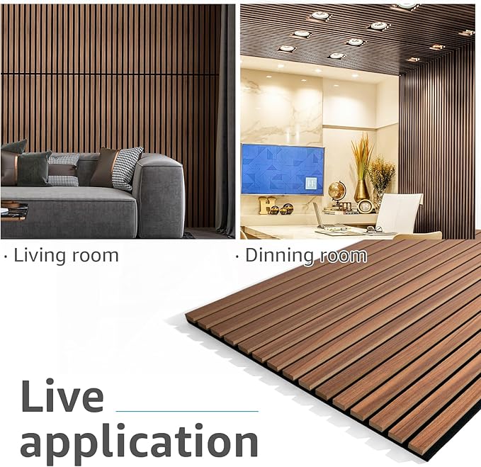 Art3d 4 Pack 47.2 x 23.6in. Wood Slat Acoustic Panels - Image 3