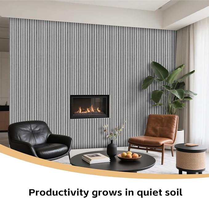 RITOLLO 8 Packs Acoustic Panel 47.2"×23.6" Sound Absorbing Slat Wall Panels - Image 4