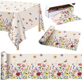 Kochorie 100 Ft x 54 Inch Spring Floral Tablecloth Roll Plastic Flower by Kochorie