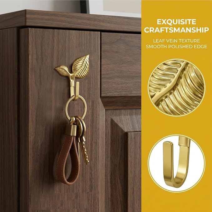 Decorative Wall Hooks 4 Pack, Metal Curtain Holdbacks - Image 3