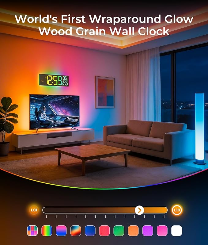 EASYERA 16.5" Large Digital Wall Clock - Image 4