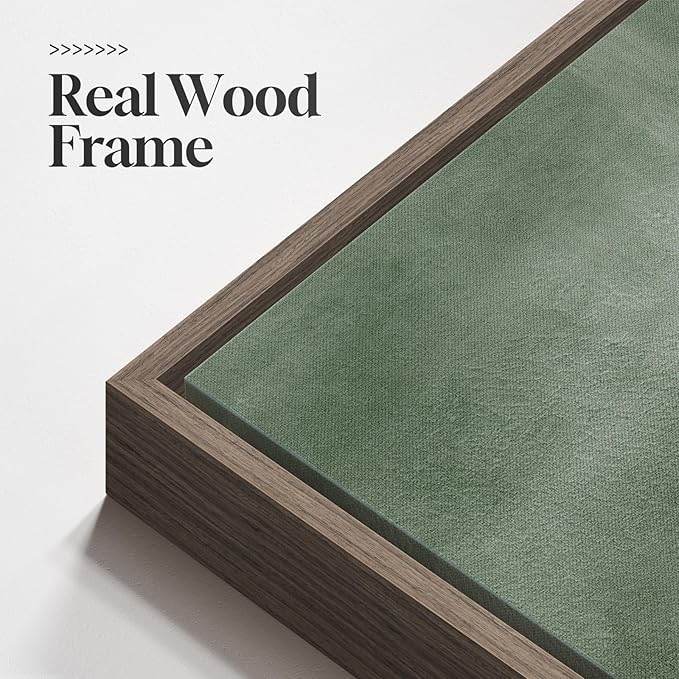 Framed Sage Green Abstract Wall Art, Modern Canvas Prints Artwork - Image 5