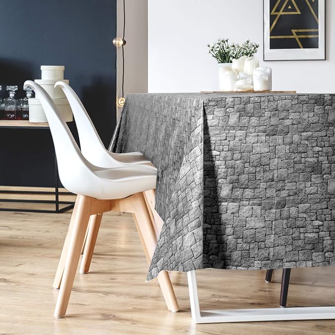 Chuangdi 2pcs 4.5 x 9 Feet Brick Wallpaper Peel and Stick Backdrop Tablecloth - Image 5