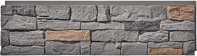 Faux Stone Wall Panels 1-Pack PU Stone Veneer Siding, Mortarless 46.25x12.88 by Wallwell