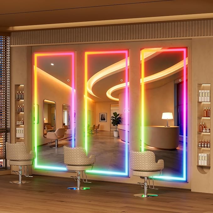 Hasipu 79"x31" LED RGB Bluetooth Full Length Mirror - Image 3