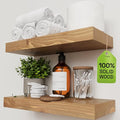 BAOBAB WORKSHOP Natural Wood Floating Shelves by BAOBABWORKSHOP