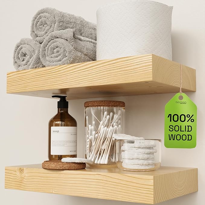 BAOBAB WORKSHOP Solid Wood Floating Shelves by BAOBABWORKSHOP