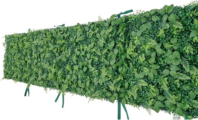 VEVOR Artificial Plant Wall, Each Panel 2 x 8 ft Artificial Boxwood Panels - Image 9