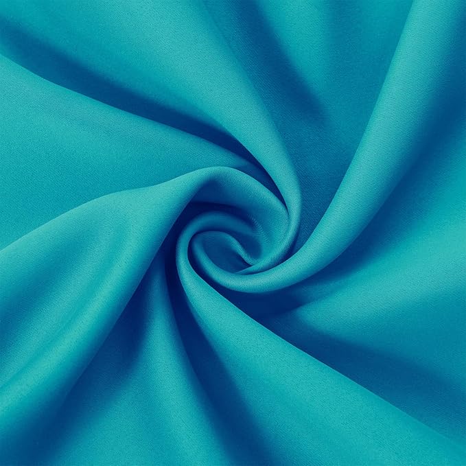 LEMOMO Blackout Curtains 66 x 84 inch/Teal Curtains Set of 2 Panels/Thermal - Image 5