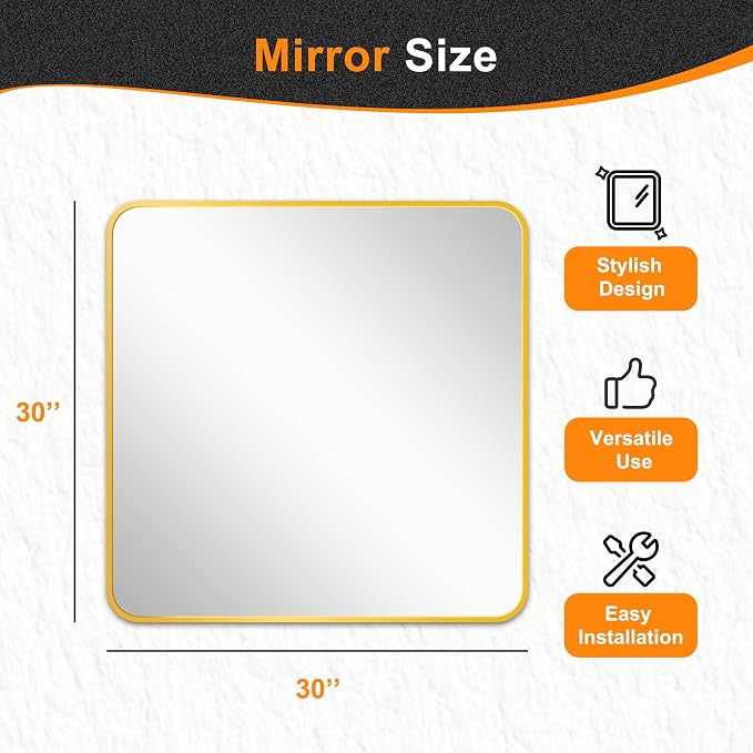 Delma Bathroom Vanity Mirror, High-Definition Bathroom Mirror, Versatile - Image 5