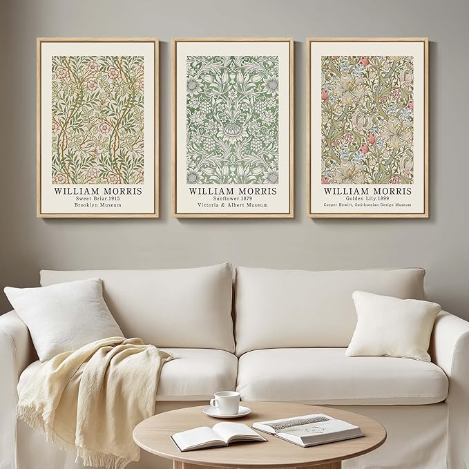 Framed William Morris Canvas Wall Art by Cuspin