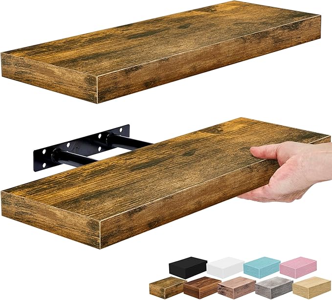 Sorbus Floating Shelves for Wall – 16 Inch Floating Shelf for Kitchen, Living by Sorbus
